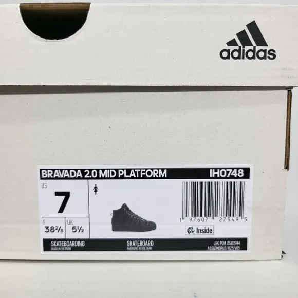 New adidas Bravada 2.0 Platform Women's Mid Shoes Size 7
