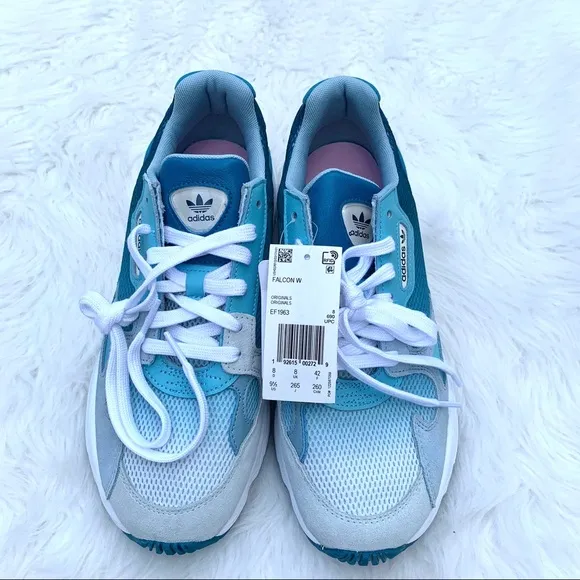 New Adidas Falcon Original Blue Sneakers Size 9.5