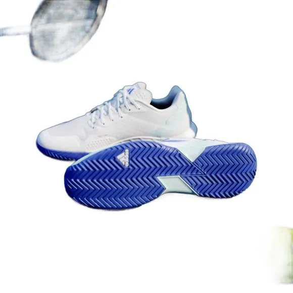 NEW ADIDAS men's defiant speed 2 shoes in cloud white/lucid blue/semi flash aqua