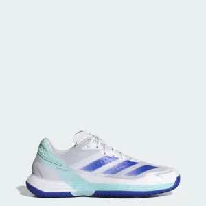 NEW ADIDAS men's defiant speed 2 shoes in cloud white/lucid blue/semi flash aqua