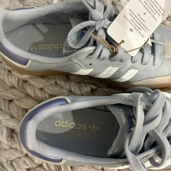 NEW Adidas Samba Sneakers in Light Gray and Cream