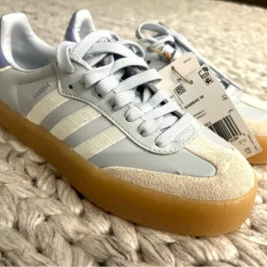 NEW Adidas Samba Sneakers in Light Gray and Cream