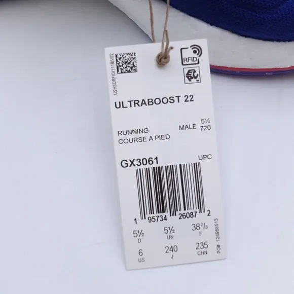 NEW adidas Ultraboost 22 Running Shoes GX3061 Legacy Indigo
