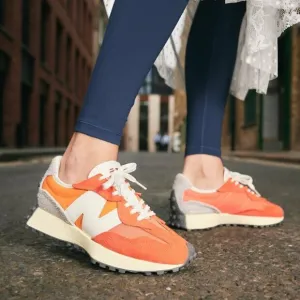 New Balance 327 Unisex Women 11 / Men 9.5 Casual Sneakers Shoes Orange Sun White