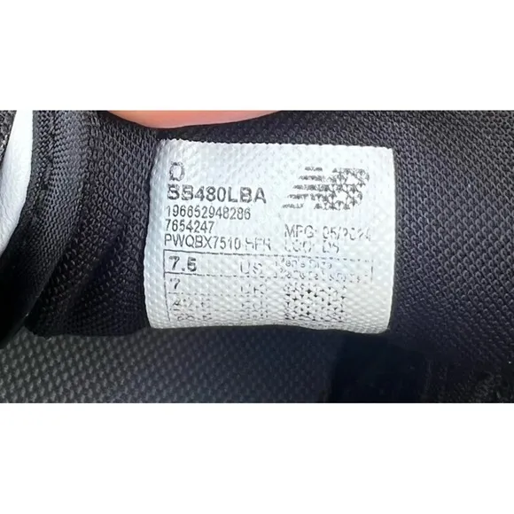New Balance 480 Black and White Classic Sneakers