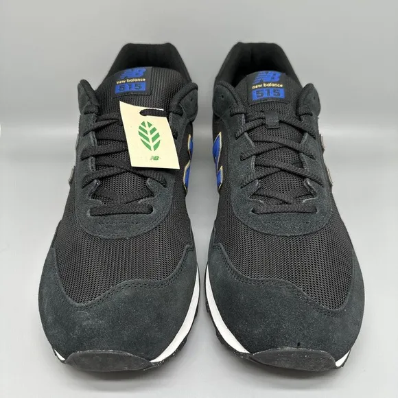 New Balance 515 Classic Black /Blue Running Shoes ML515HTB Men's Sz 17 NEW!