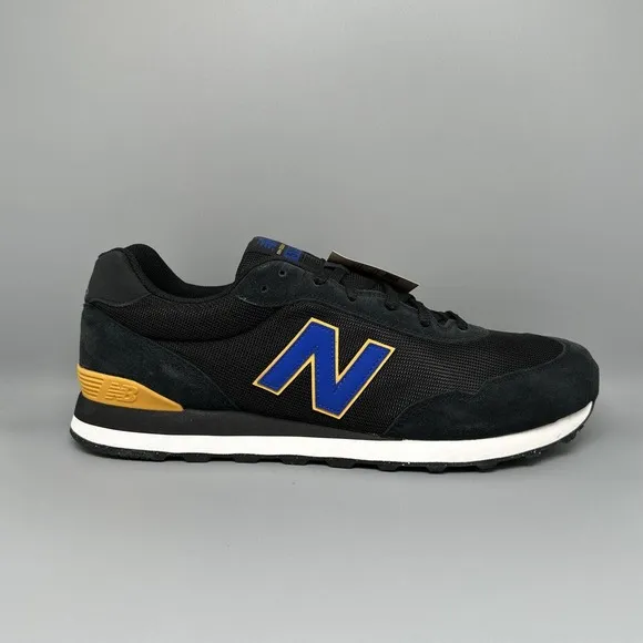 New Balance 515 Classic Black /Blue Running Shoes ML515HTB Men's Sz 17 NEW!
