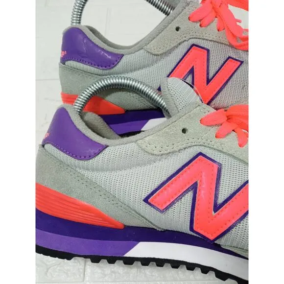 New Balance 515 V Classic Women Size 8 Running Shoes Gray Orange Purple WL515MS