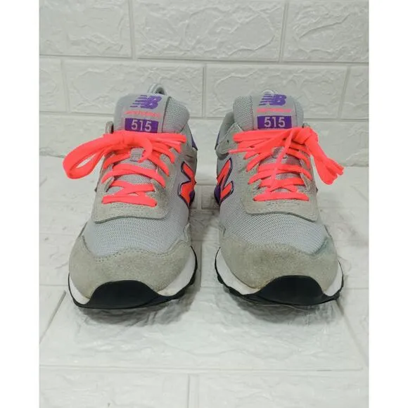 New Balance 515 V Classic Women Size 8 Running Shoes Gray Orange Purple WL515MS