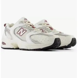 New Balance 530 Shoes, Women's, M9/W10.5 White/Burgundy Ash
