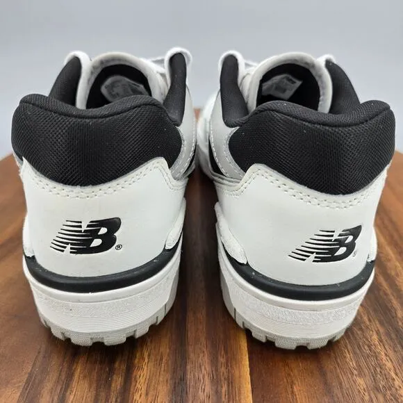 New Balance 550 Shoes Men's 6.5 D / Women's 8 White Gray Black Leather Sneakers