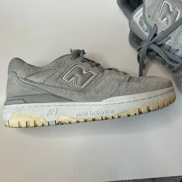 New Balance 550 Slate Gray Suede Sneakers
