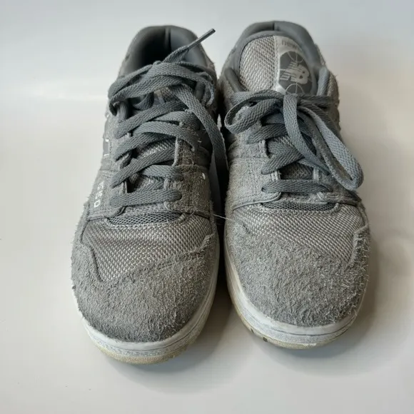 New Balance 550 Slate Gray Suede Sneakers