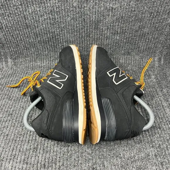 New Balance 574 Classic Black White Gum Trainers Shoes ML574HRD Mens 7.5 D