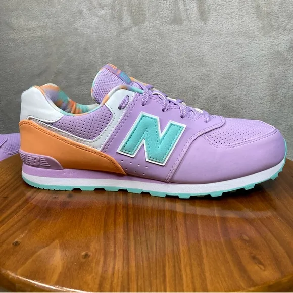 New Balance 574 Classic Kids Shoes Purple Sz 7 W/Box Athletic GC574VT