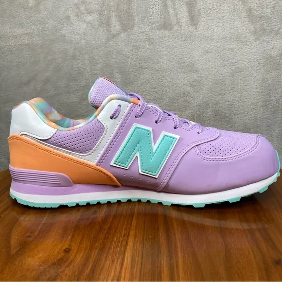 New Balance 574 Classic Kids Shoes Purple Sz 7 W/Box Athletic GC574VT