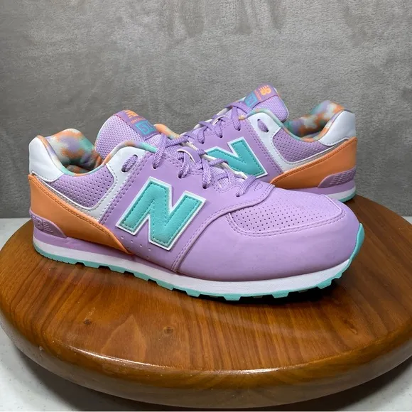 New Balance 574 Classic Kids Shoes Purple Sz 7 W/Box Athletic GC574VT