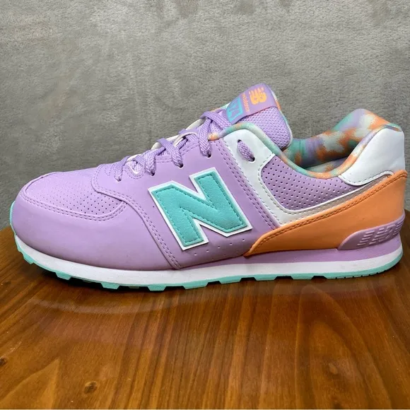 New Balance 574 Classic Kids Shoes Purple Sz 7 W/Box Athletic GC574VT