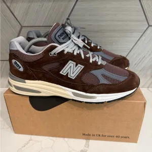 New Balance 991 Brown and Gray Sneakers