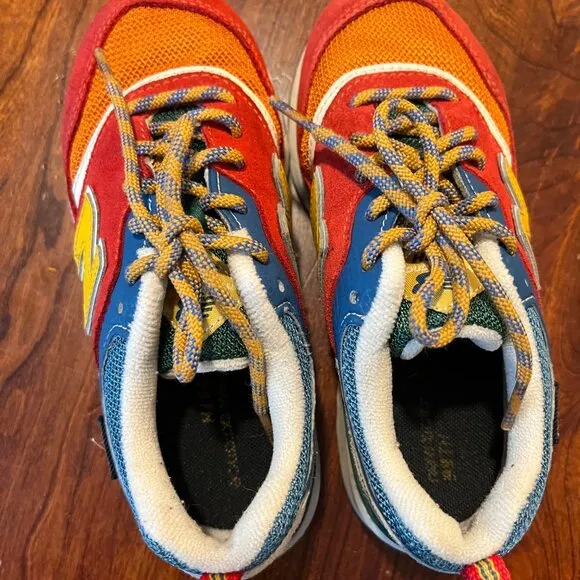 New Balance 997 Cordura Kids Sneakers Multicolor Blue/Red/Yellow Lace-Up Shoes S