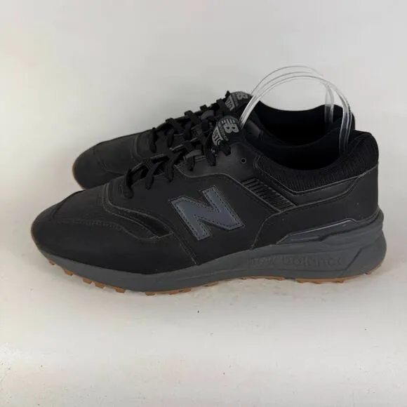 New Balance 997 Sneakers Men's 10.5 Black Leather Lace Up Low Top Golf Shoes