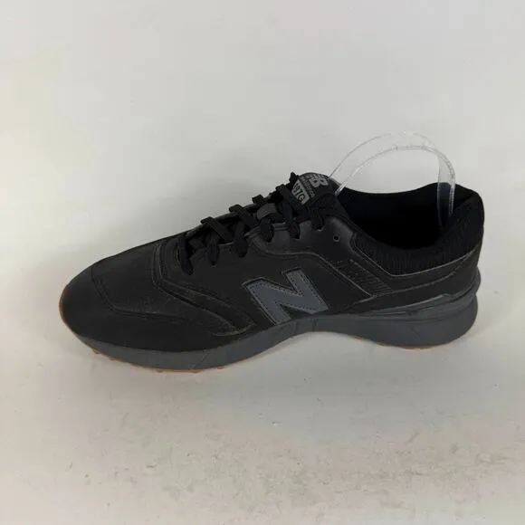 New Balance 997 Sneakers Men's 10.5 Black Leather Lace Up Low Top Golf Shoes