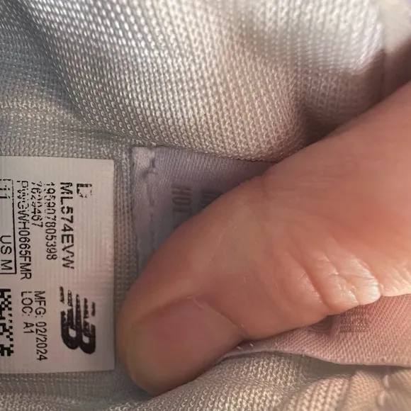 New Balance Beige and White Athletic Shoes