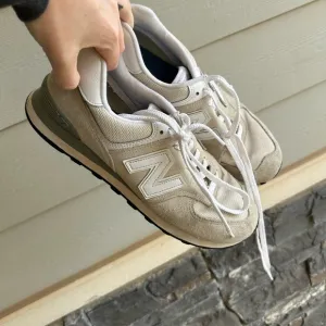 New Balance Beige and White Athletic Shoes