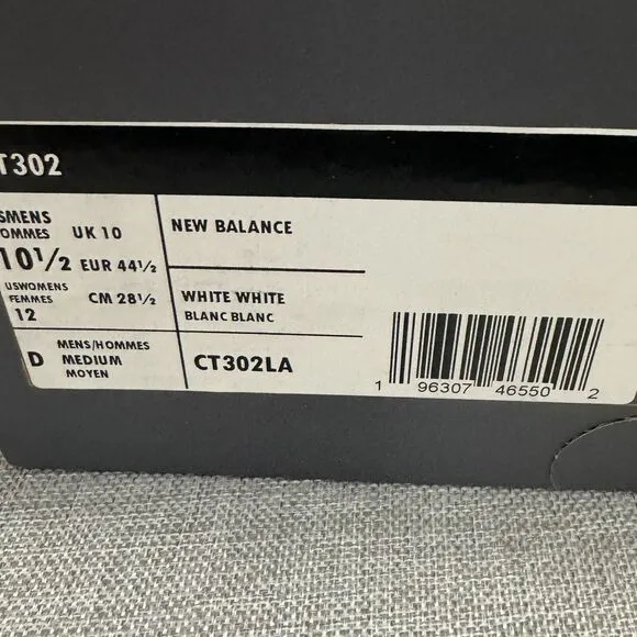 New Balance CT302 Platform Casual Shoes White/White CT302LA Mens 10.5 Women 12 D