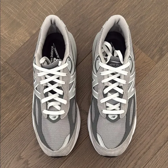 New Balance Gray and White Sneakers with Cushioned Midsole