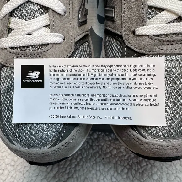 New Balance® Kids 990V5 Launch running shoes. Sneaker features a durable size 3