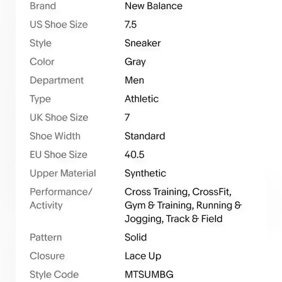 New Balance Men’s Vazee Summit MTSUMBG Gray Running Shoes Sneakers $80