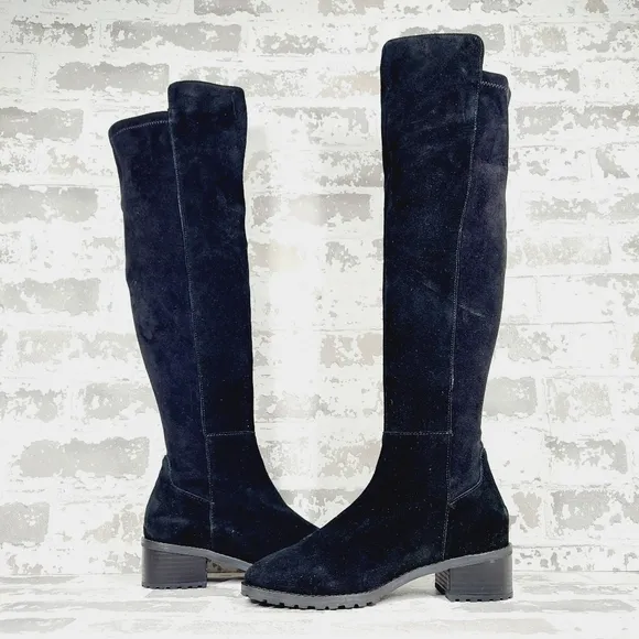 NEW Blondo Starla Waterproof Black Suede Knee High Boots i1003