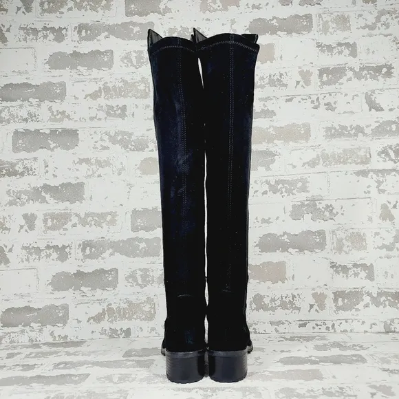 NEW Blondo Starla Waterproof Black Suede Knee High Boots i1003