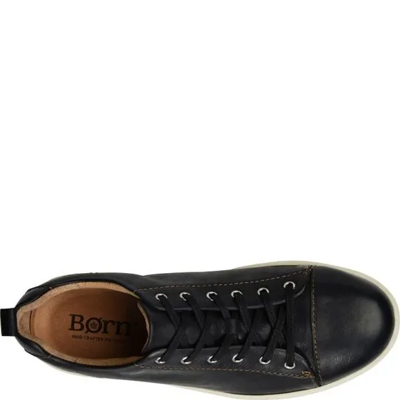 NEW BORN Men's Leather Allegheny Sport Casual Sneakers Black 462mn