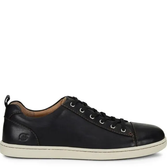 NEW BORN Men's Leather Allegheny Sport Casual Sneakers Black 462mn