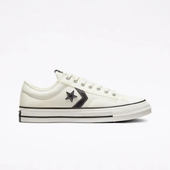 NEW Converse Star Player 76 Premium Canvas White Black Size Mens 7.5 Womens 8.5