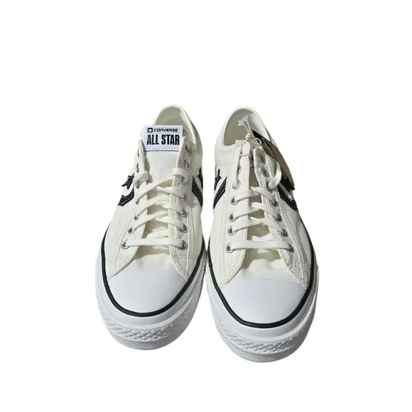 NEW Converse Star Player 76 Premium Canvas White Black Size Mens 7.5 Womens 8.5