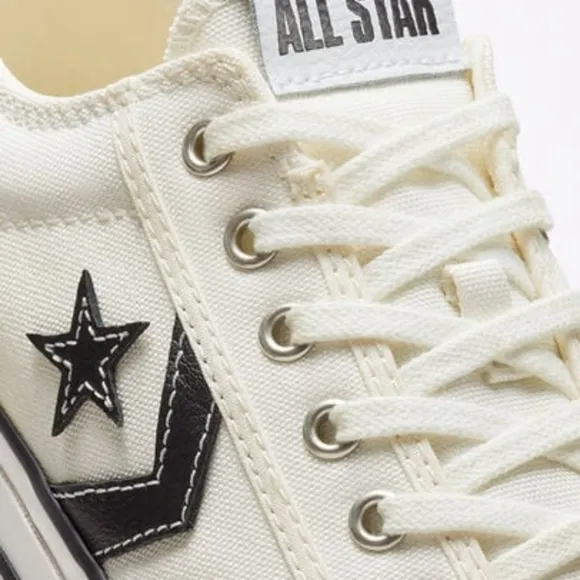 NEW Converse Star Player 76 Premium Canvas White Black Size Mens 7.5 Womens 8.5