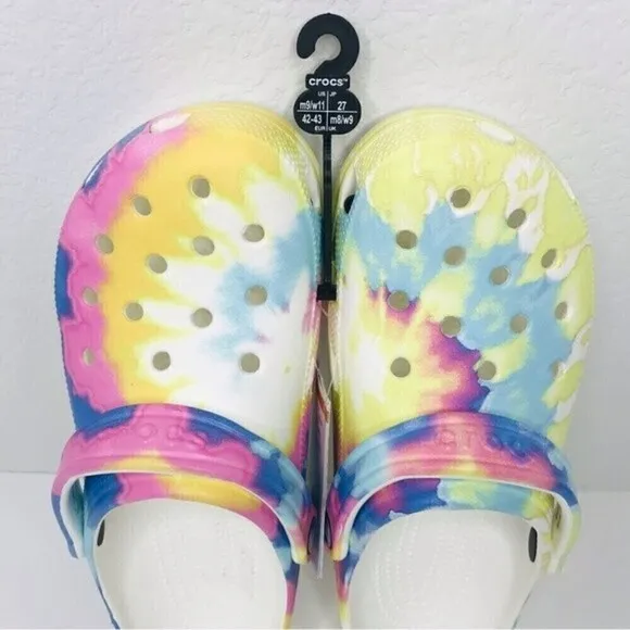 New! Crocs Classic Tie Dye Adult Clog Shoes Unisex