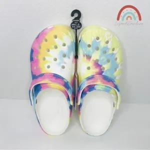 New! Crocs Classic Tie Dye Adult Clog Shoes Unisex