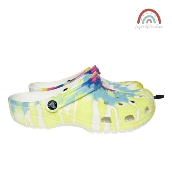 New! Crocs Classic Tie Dye Adult Clog Shoes Unisex