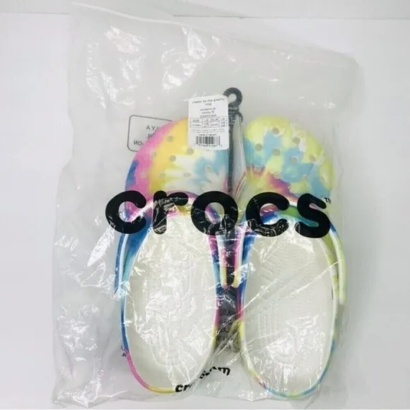 New! Crocs Classic Tie Dye Adult Clog Shoes Unisex