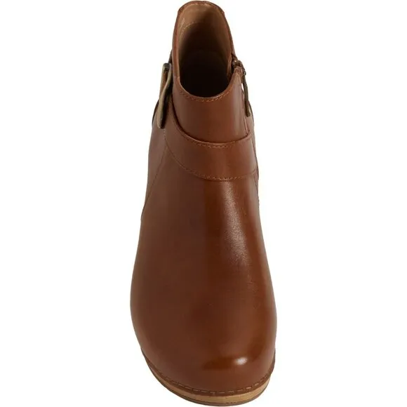 NEW Dansko Brennan GENUINE LEATHER Ankle Bootie with Stylish Buckle zip up 252