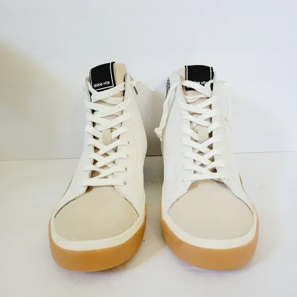 New Dolce Vita Zohara Ankle Zipper ,Lace Up Sneakers, Size 8,5
