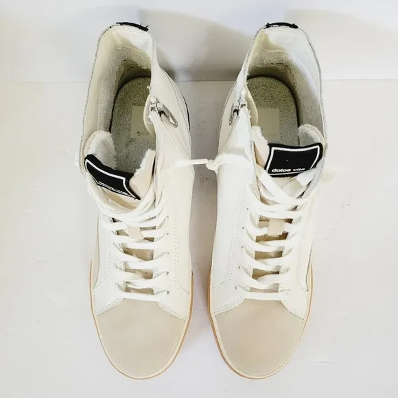 New Dolce Vita Zohara Ankle Zipper ,Lace Up Sneakers, Size 8,5