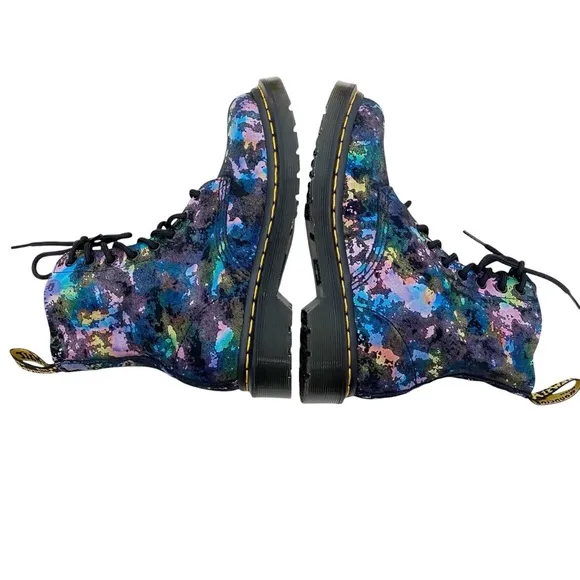New! Dr. Martens 1460 Pascal Rainbow Suede Lace Up Boots