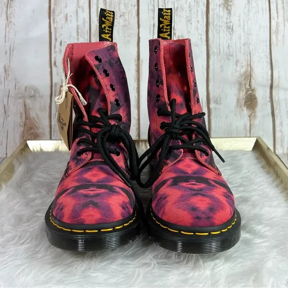 New Dr. Martens 1460 Pascal Tie Dye Suede Leather Lace up Boots