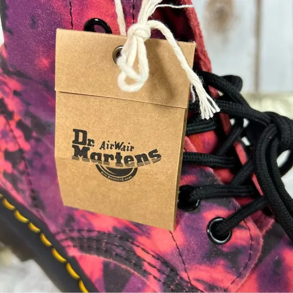 New Dr. Martens 1460 Pascal Tie Dye Suede Leather Lace up Boots