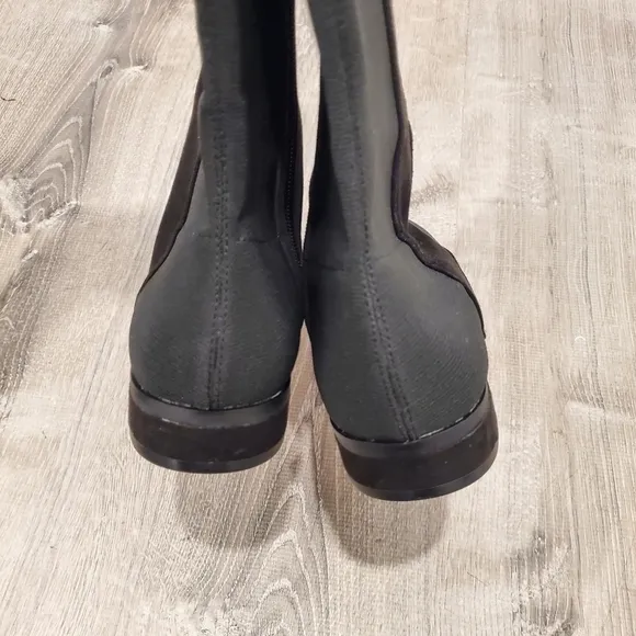 NEW Enzo Angiolini Marala Black Faux Suede Boots